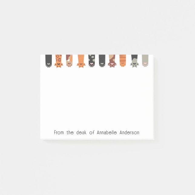 Cat Paws Personalize Notes (Front)