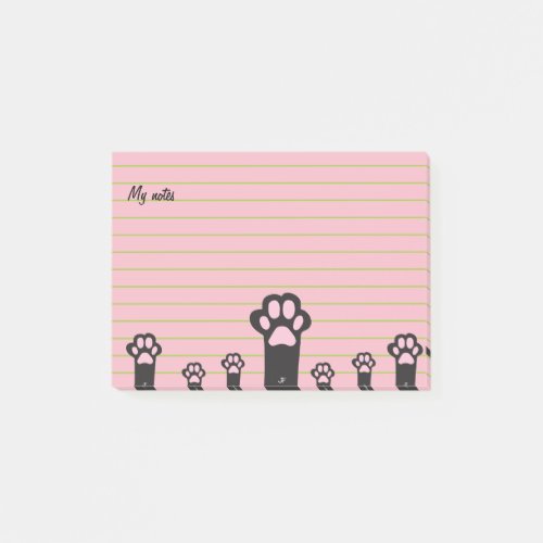 Cat paws post_it notes