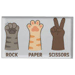 Cat Paws Rock Paper Scissors Place Card Holder
