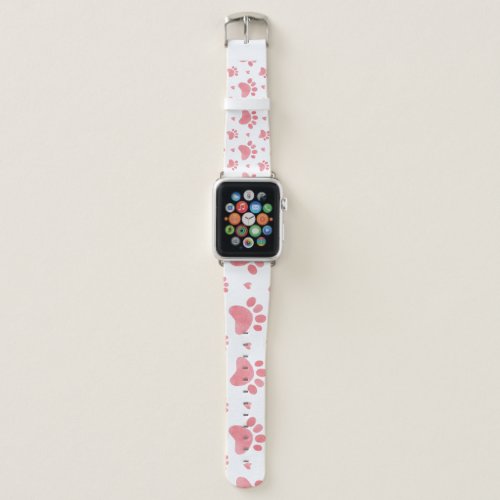 Cat Paws Watercolor Pattern Apple Watch Band