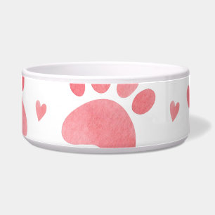 Cat Paws Watercolor Pattern Bowl