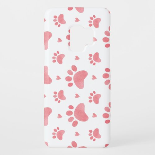 Cat Paws Watercolor Pattern Case_Mate Samsung Galaxy S9 Case