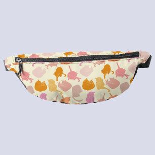 Cat Peach Pink Orange Pattern Fanny Pack