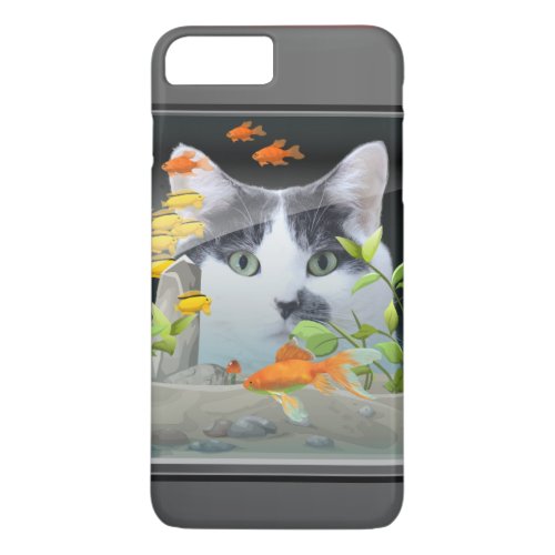 Cat Peering in Fish Tank iPhone 8 Plus7 Plus Case