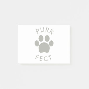 Cat Perfect Gray Purr Paw Print Post-it Notes