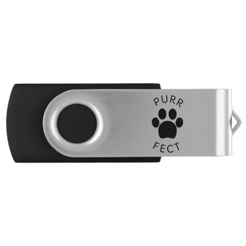 Cat Perfect Purr Paw Print Flash Drive