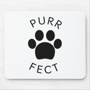 Cat Perfect Purr Paw Print Mouse Pad