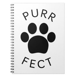 Cat Perfect Purr Paw Print Notebook