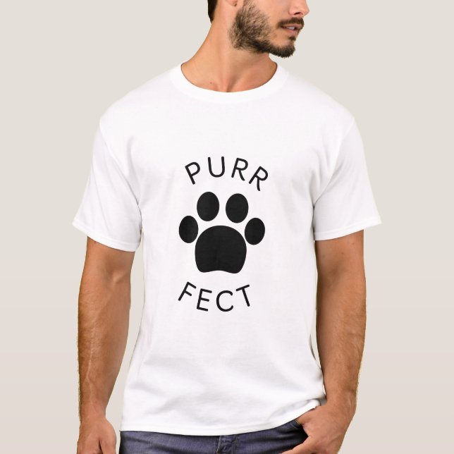 Cat Perfect Purr Paw Print T-Shirt (Front)