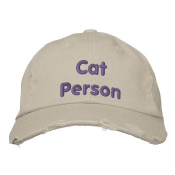 Cat Person - Funny Baseball Hat by DoggieAvenue at Zazzle