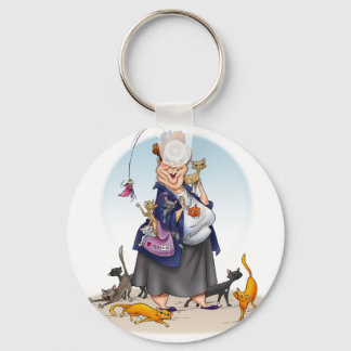 cat person keychain
