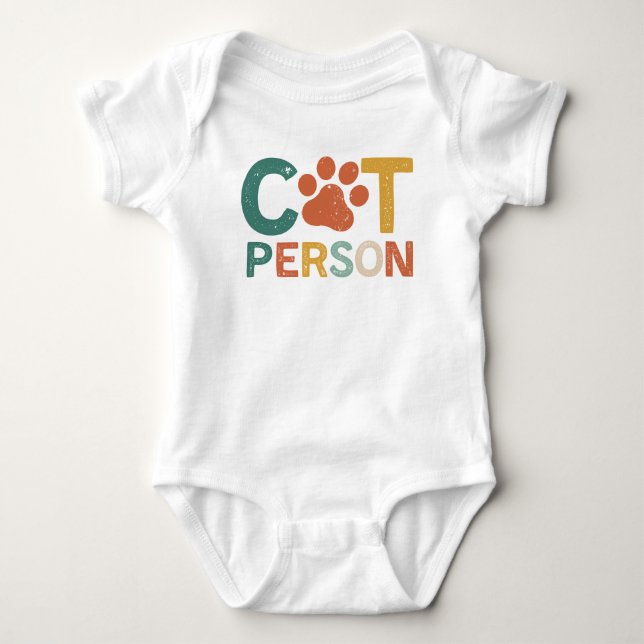 Cat Person Paws Parents Baby Bodysuit (Front)