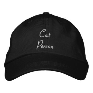 'Cat Person' Proud Pet Parent Gift Cat Lovers Embroidered Baseball Cap
