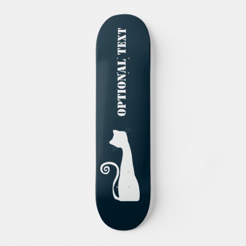 Cat Person Silhouette  Skateboard