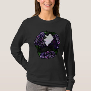 Cat Person Tuxedo Cats Roses T-Shirt