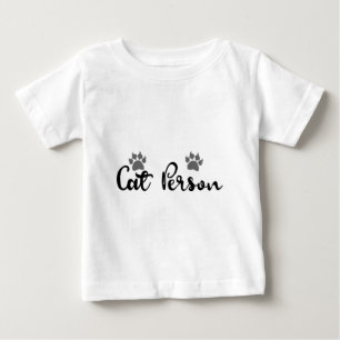 Cat Person Typography Art Baby T-Shirt