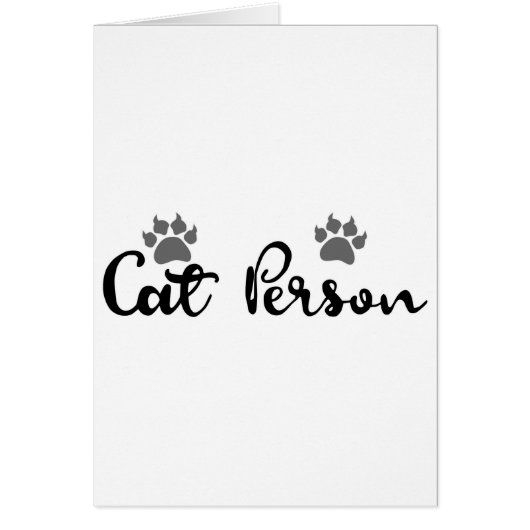 Cat Person Typography Art Cards (Front)