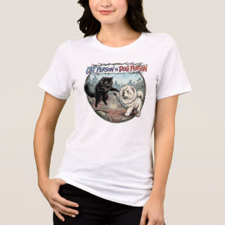 Cat Person VS Dog Person:The Ultimate Fluff Battle Tri-Blend Shirt