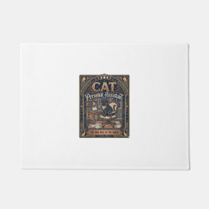 Cat Personal Assistant Cat Funny Owner Humor Vinta Doormat