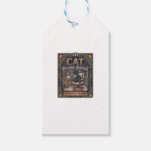 Cat Personal Assistant Cat Funny Owner Humor Vinta Gift Tags