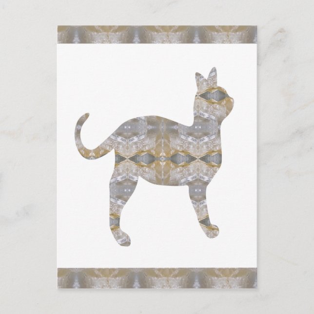 CAT pet animal CRYSTAL Jewel NVN452 KIDS LARGE Postcard (Front)