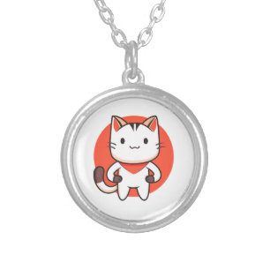 Cat, Pet, Animal Silver Plated Necklace