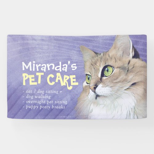 Cat Pet Care Grooming Sitting Food Shop Banner