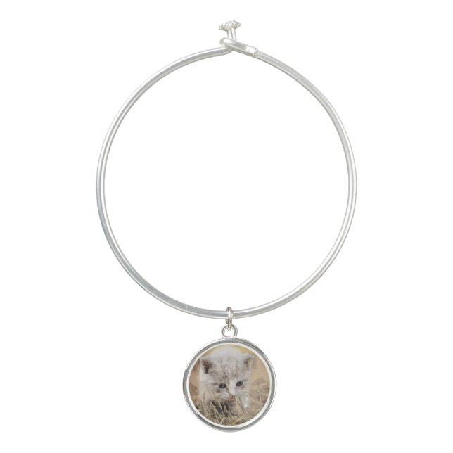 Cat, Pet, Cute Bangle Bracelet (Front)