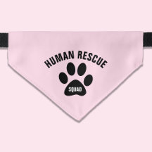 Cat Pet Human Rescue Squad Pink Bandana