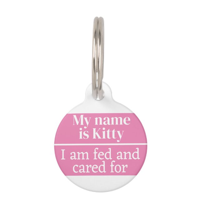Cat Pet ID Tag (Front)