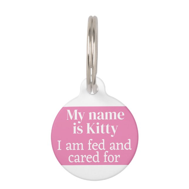 Cat Pet ID Tag (Front)