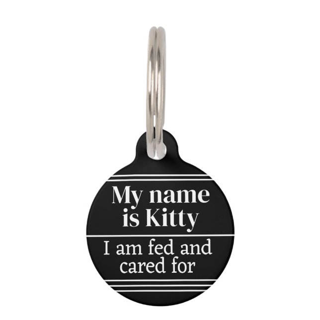 Cat Pet ID Tag (Front)