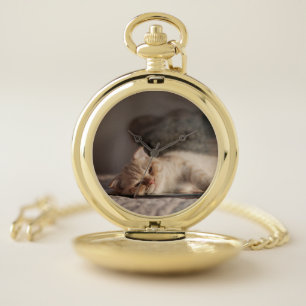 Cat, Pet, Kitten Pocket Watch
