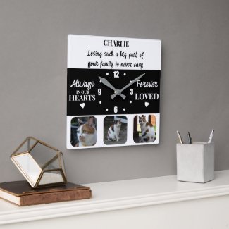 Cat pet loss Keepsake Memorial black