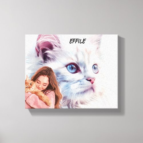 cat pet lover Stretched Canvas Print