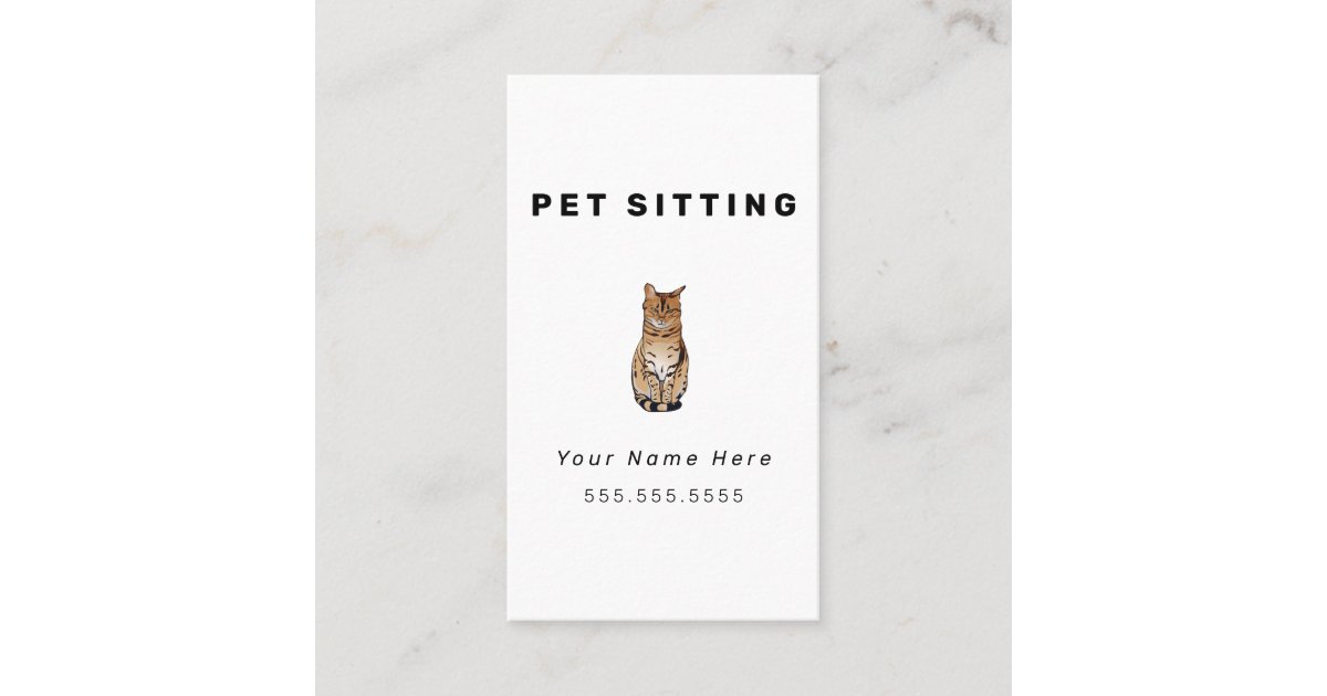 Cat Pet Sitting Business Cards Zazzle
