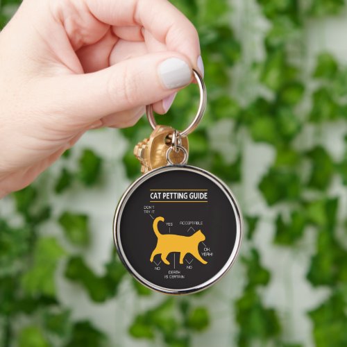 Cat Petting Guide Keychain