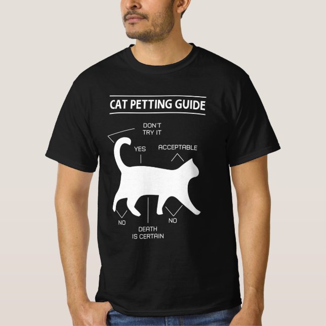 Cat petting guide T-Shirt (Front)