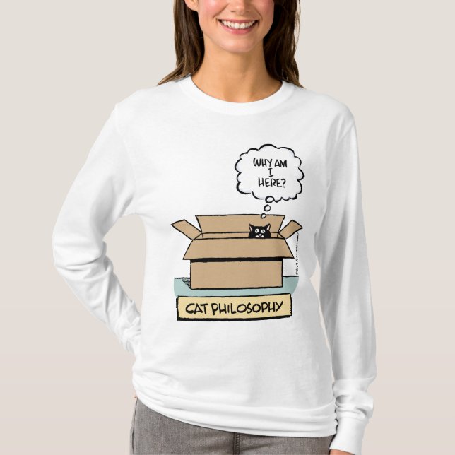 Cat Philosophy - Ladies Long Sleeve T-Shirt (Front)
