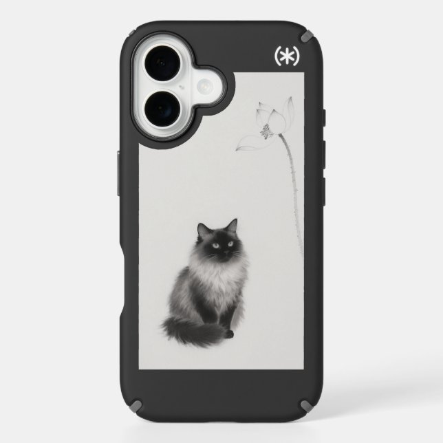 cat phone case black cat cute phone case minimalis (Front)