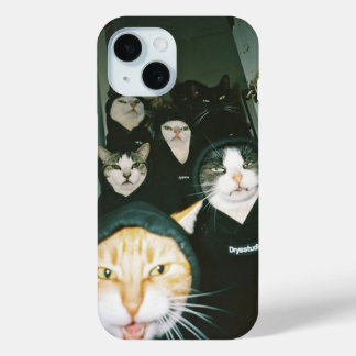 Cat Phone iPhone 15 Case