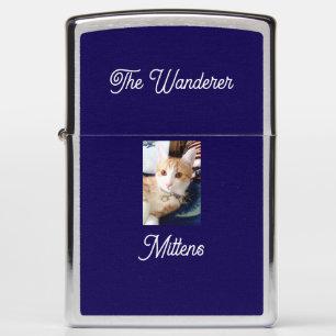 Cat Photo and Name Zippo Lighter
