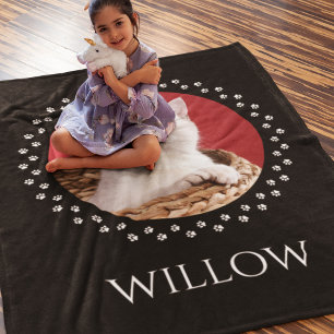 Cat Photo Blanket - Personalized Pet Keepsake Gift