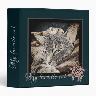 Cat photo, cat, Pets, funny cat 3 Ring Binder