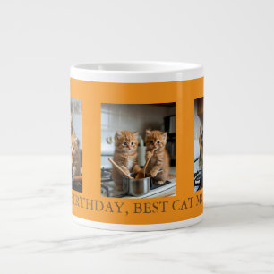 Cat Photo Collage Best Cat Mom Giant Coffee Mug