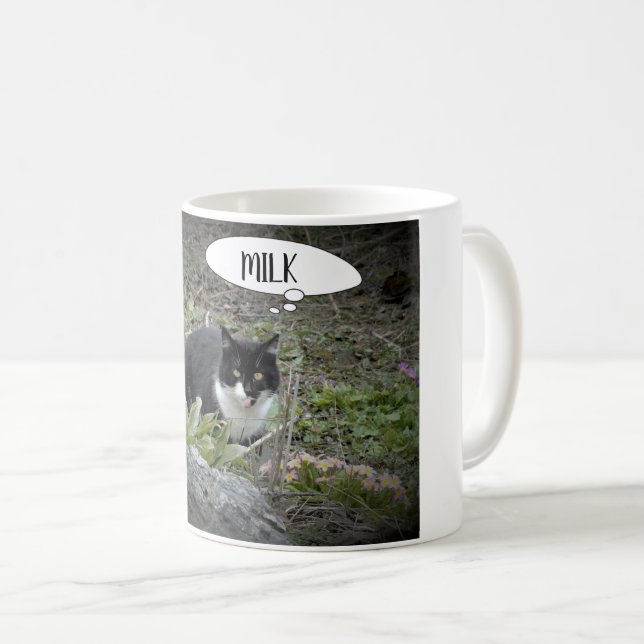 Cat photo Custom Text  Mug (Front Right)