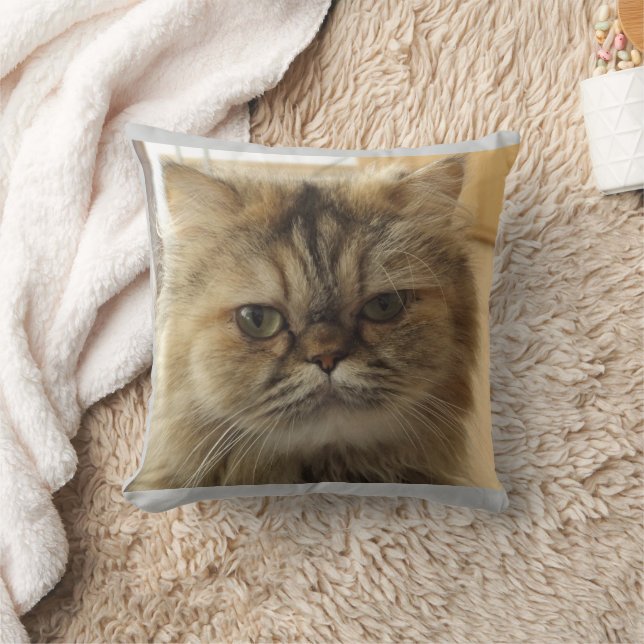 CAT PHOTO CUSTOM Throw Pillow (Blanket)