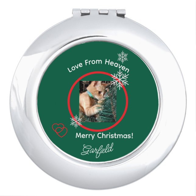 Cat Photo Customizable Memorial Compact Mirror (Front)