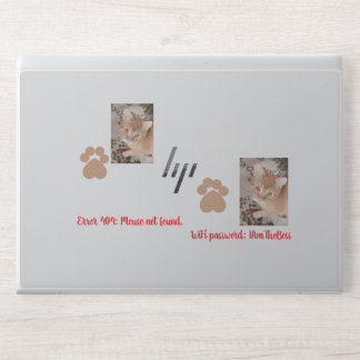 Cat Photo Humor Quotes with Paws HP Laptop Skin