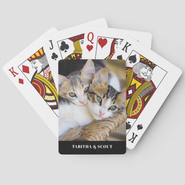 Cat Photo Name Poker Cards (Back)